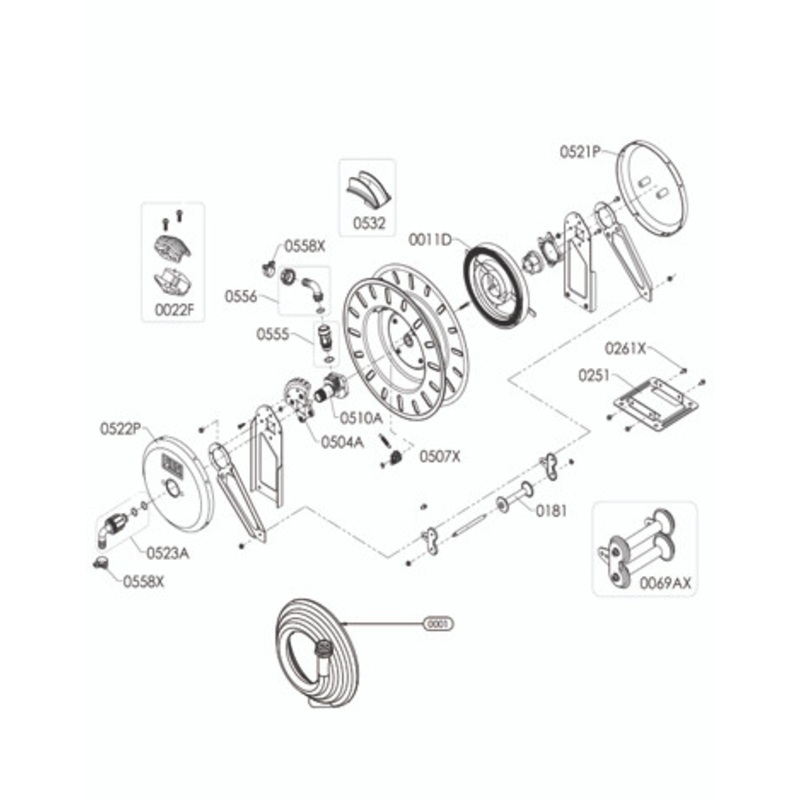 Piusi R18187000 27MM-29MM D. Hose Reel Urea/Small Clamp