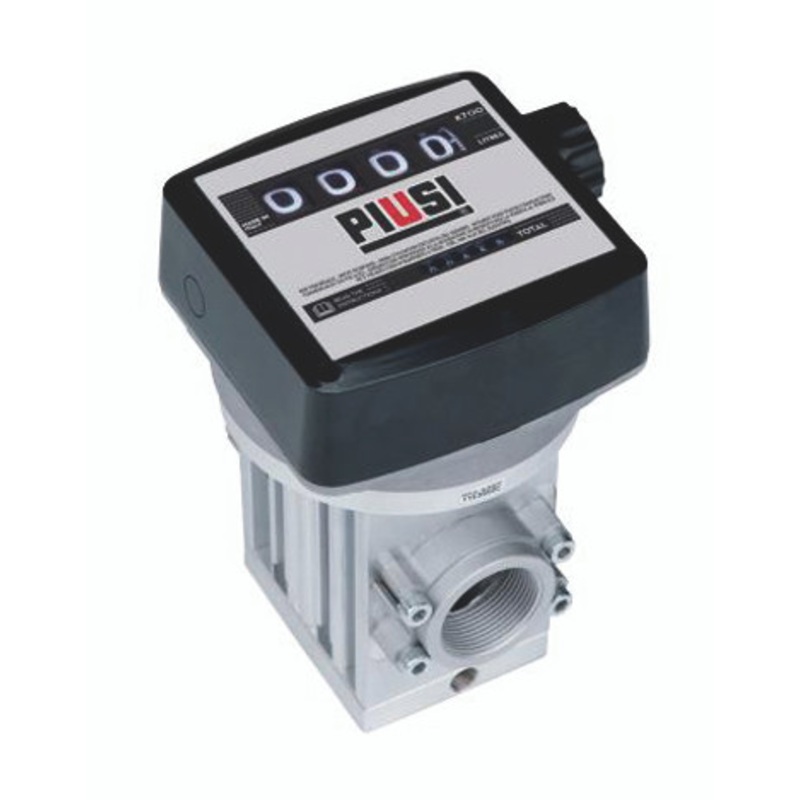 Piusi F00540100 K700 Version A 5-53GPM 1-1/2” NPT Diesel Mechanical Meter (Liter)