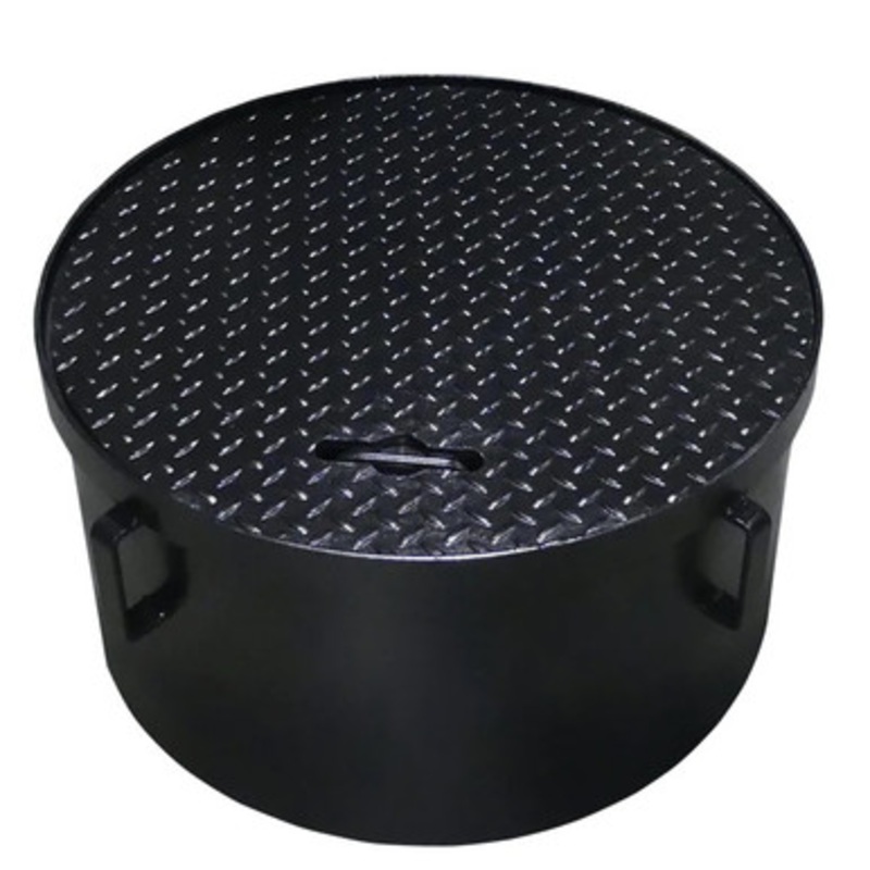 Emco A0717-024 24” x 13” Round Manhole w/ 3/8” Steel Lid & Steel Skirt
