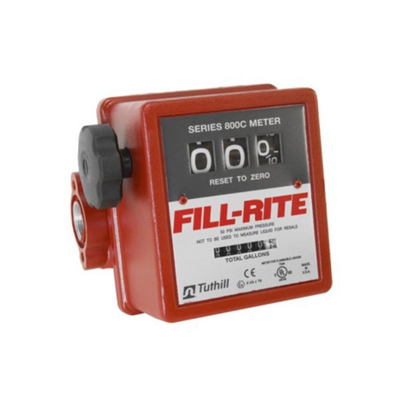 FILL-RITE FR807C 5-20 GPM 3/4” NPT Fuel Mechanical Flow Meter (Gallon)