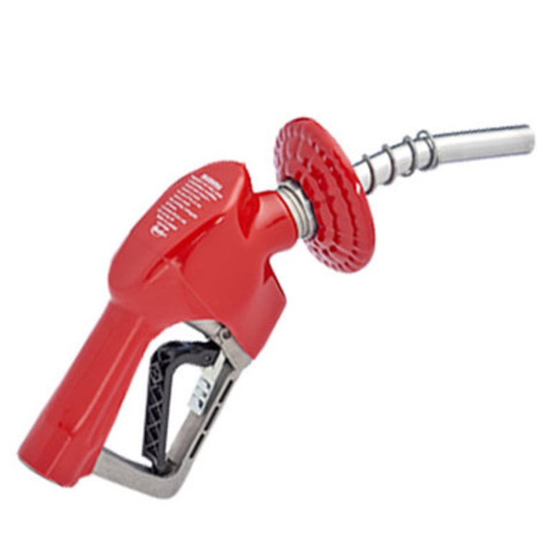 Husky E159559 3/4” Inlet NPT XS Pressure Activated Automatic Shut-Off Unleaded Nozzle w/ Three Notch Hold Open Clip & Mate Guard & Waffle Splash Guar