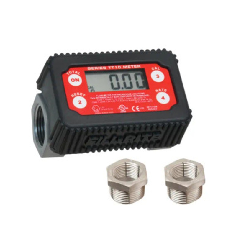Fill-Rite TT10ANPACK TT10AN (2 – 35 GPM 1” NPT Aluminum In-Line Digital Turbine Meter) Case Pack (6)