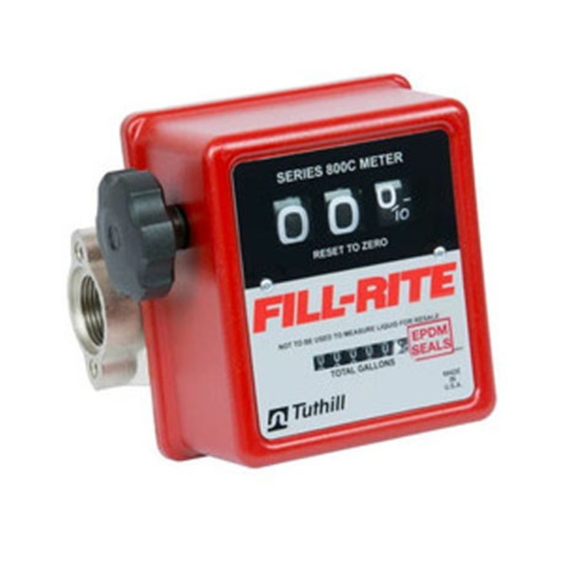 Fill-Rite TN620BLQ 23-151 LPM 1” BSP 3-Digit Mechanical Fuel Transfer Meter (Liter)