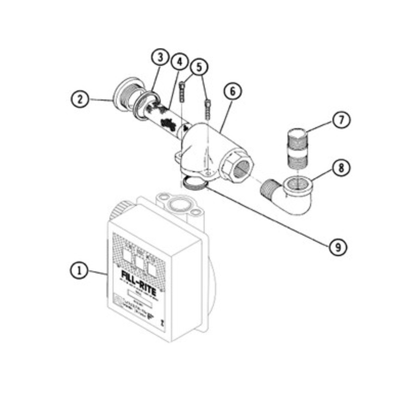Fill-Rite TH18X418 Replacement 1” BSP Strainer Kit for 800 Series Meters