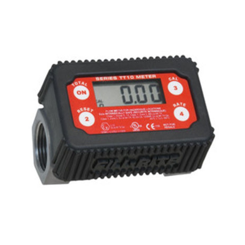 Fill-Rite TT10ABCPACK TT10ABC (2 – 35 GPM 1” BSPP Nickel Plated In-Line Digital Turbine Meter) Case Pack (6)