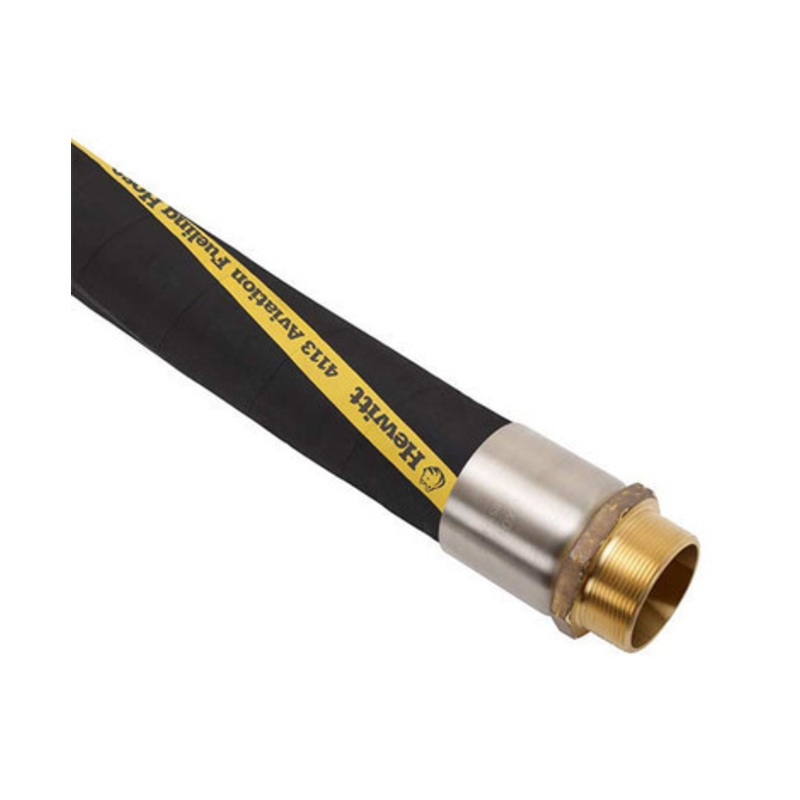 Husky CP640096HS01 4” x 8′ Male NPT x Female Hewitt 4113 Permanent Fitting Aviation Hose (C&G AL)