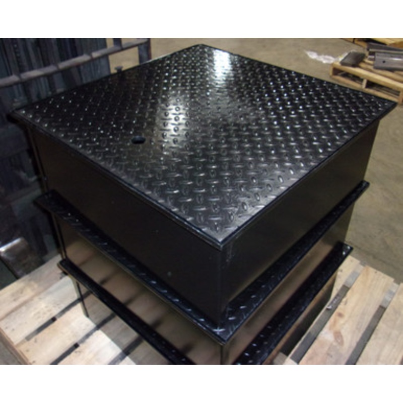 Fairfield Industries 24S 24” Square Manhole with Steel Frame & 10” Skirt & Diamond Plate Cover