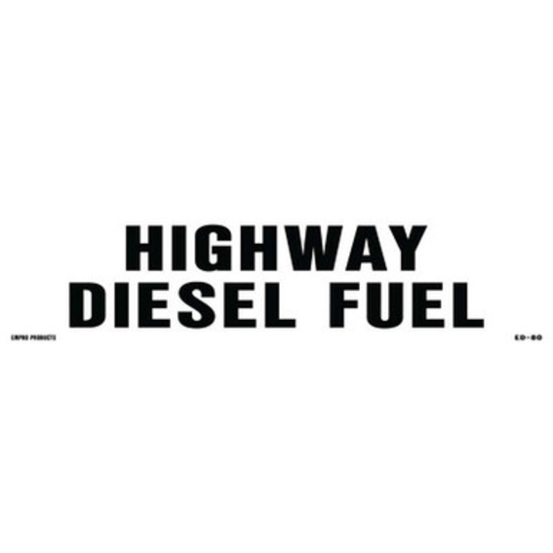 Empro ED-80 12” W x 3” H Diesel Decal for Highway Use
