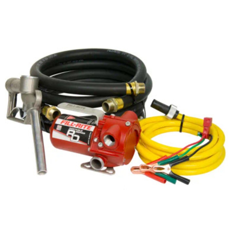 Fill-Rite RD1212NH 12V DC 12 GPM Portable Fuel Transfer Pump with Hose & Manual Nozzle