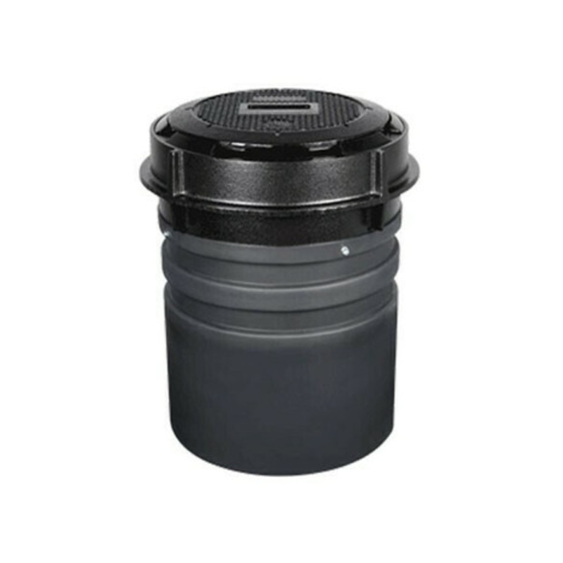 Franklin Fueling 705545011CI-ORG Defender Series 5 Gallon NPT Single Wall Grade Level Spill Container w/ Drain & Orange Epoxy-Coated Cast Iron Gasketed Lid