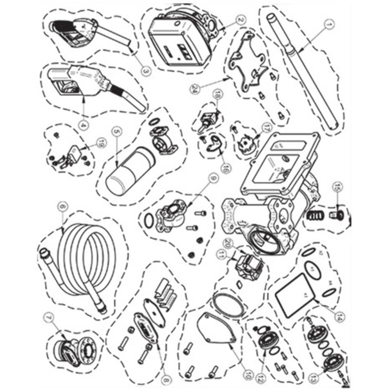 Piusi F18802000 Connection Kit for EX50 & EX75 Fuel Pump and K33 Meter
