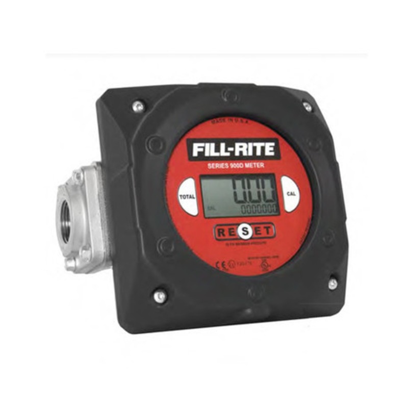 Fill-Rite 900DB1.5 6-40 GPM 1-1/2” NPT Digital Flow Meter w/ 4-Digit LCD Screen