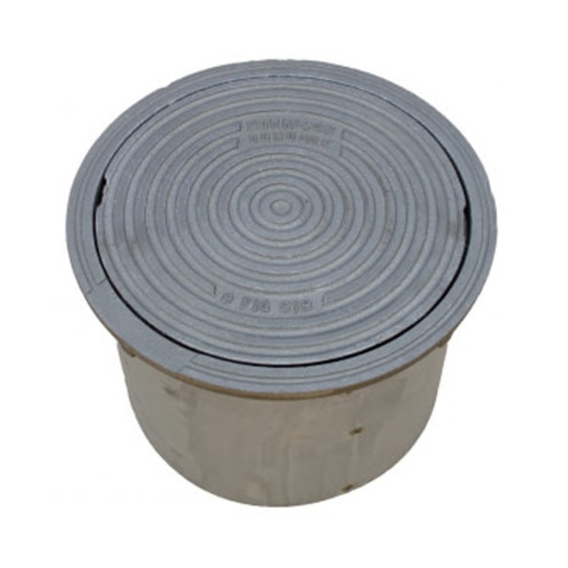 Morrison Bros 318—1100 AM 18” Round Manhole with Cast Iron Cover and Ring & 12” H Skirt & H-20 Load Rating