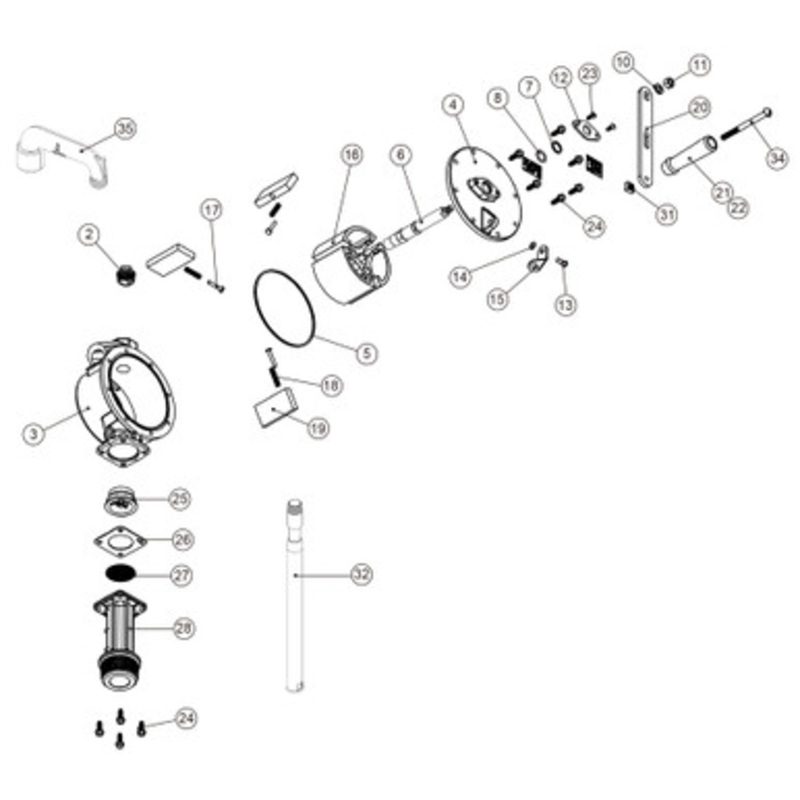 Fill-Rite KIT100WGP-1 Wood Grip Assembly for 100 Series Hand Pump
