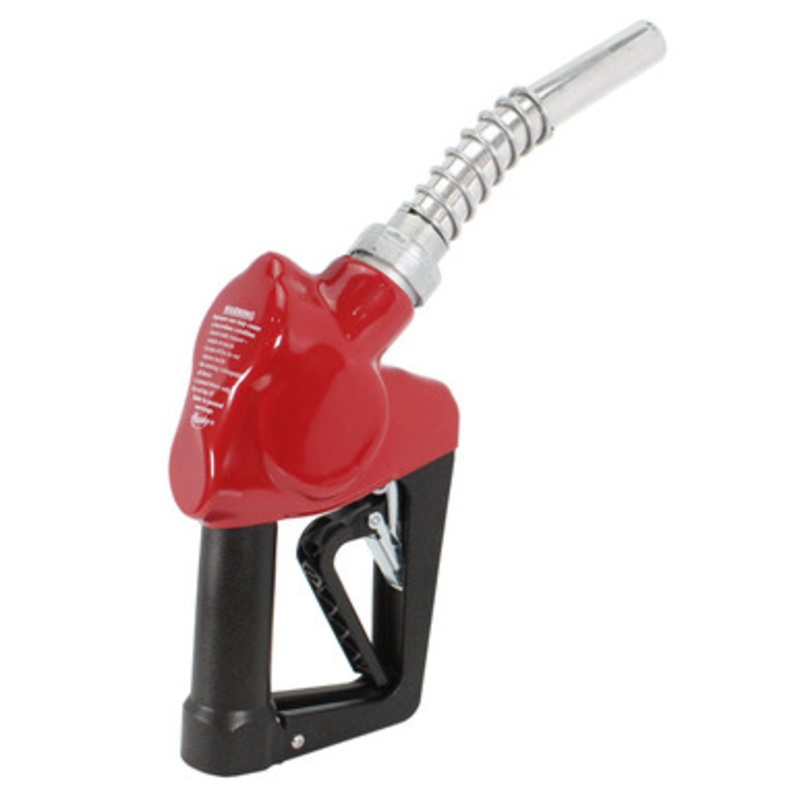Husky E159415N 3/4” Inlet BSP X Automatic Shut-Off Light Duty Diesel Nozzle w/ Three Notch Hold Open Clip & Polymer Handguard & Mate Guard & Polymer