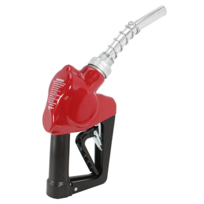 Husky E159404N 3/4” Inlet NPT X Automatic Shut-Off Unleaded Nozzle w/ Three Notch Hold Open Clip & Polymer Handguard & Mate Guard & Polymer Handle Co