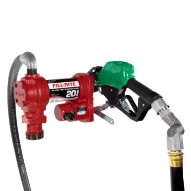 Fill-Rite FR4210HDS 12V DC 20 GPM Fuel Transfer Pump with Nozzle & Swivel