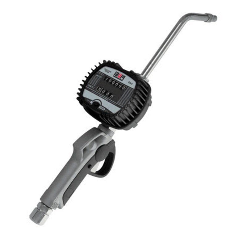 Piusi F00973120 K40 0.26-8 GPM 1/2” NPT Mechanical Oil Meter Nozzle w/ Rigid Spout (QT/Gallon)