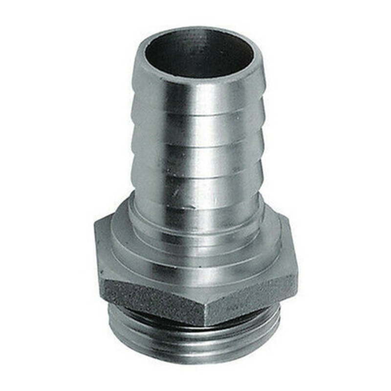 Piusi F14132000 3/4” M BSP x 3/4” Stainless Steel Swivel Hose Tail