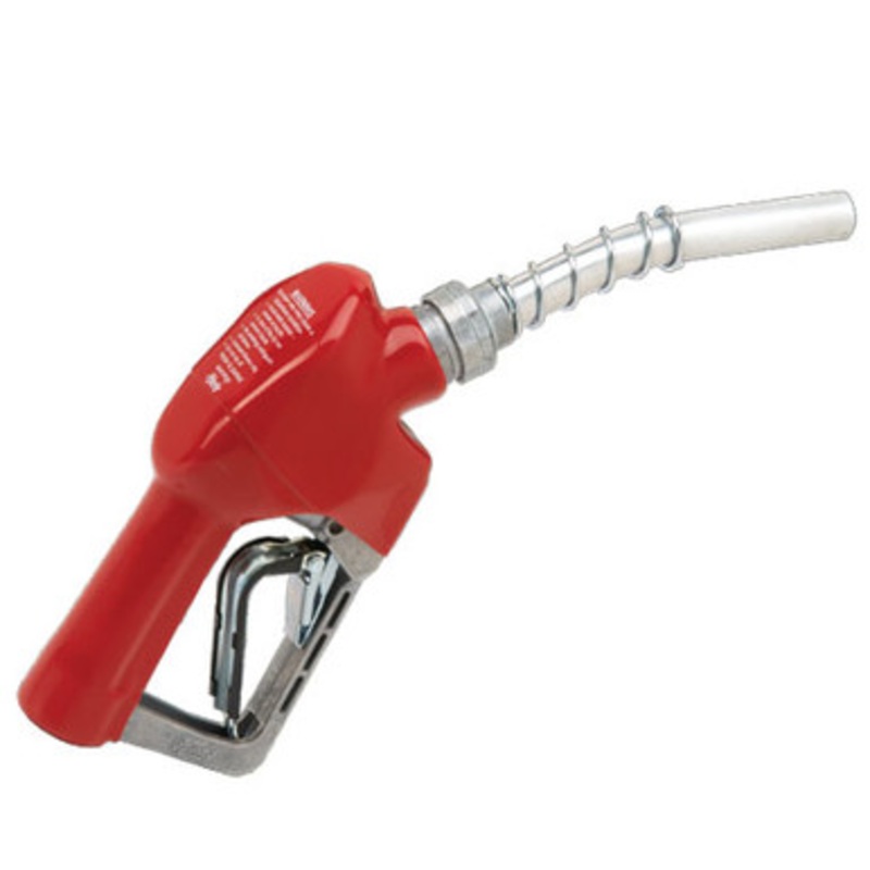 Husky E159503 3/4” Inlet NPT XS Pressure Activated Automatic Shut-Off Light Duty Diesel Nozzle w/ Three Notch Hold Open Clip & Half Grip Guard