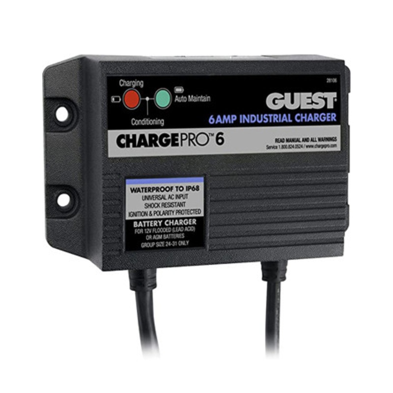 Marinco 28106 6AMP 12V ChargePro On-Board Battery Charger