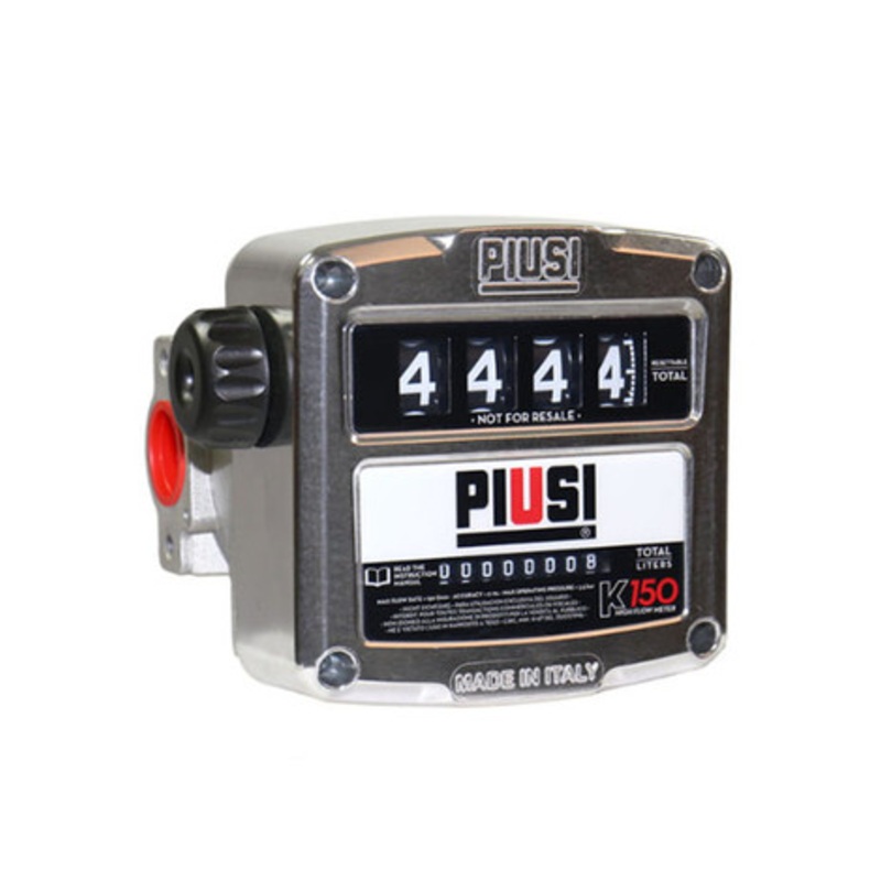 Piusi F00556C00 K150 UL Version C 1” NPT High Capacity Mechanical Flow Meter (Gallon)