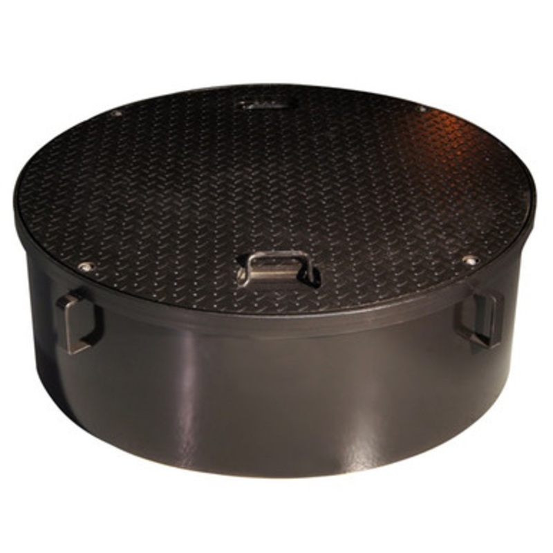 Emco A0717-030B 30” x 13” Round Manhole w/ 3/8” Steel Lid & Steel Skirt