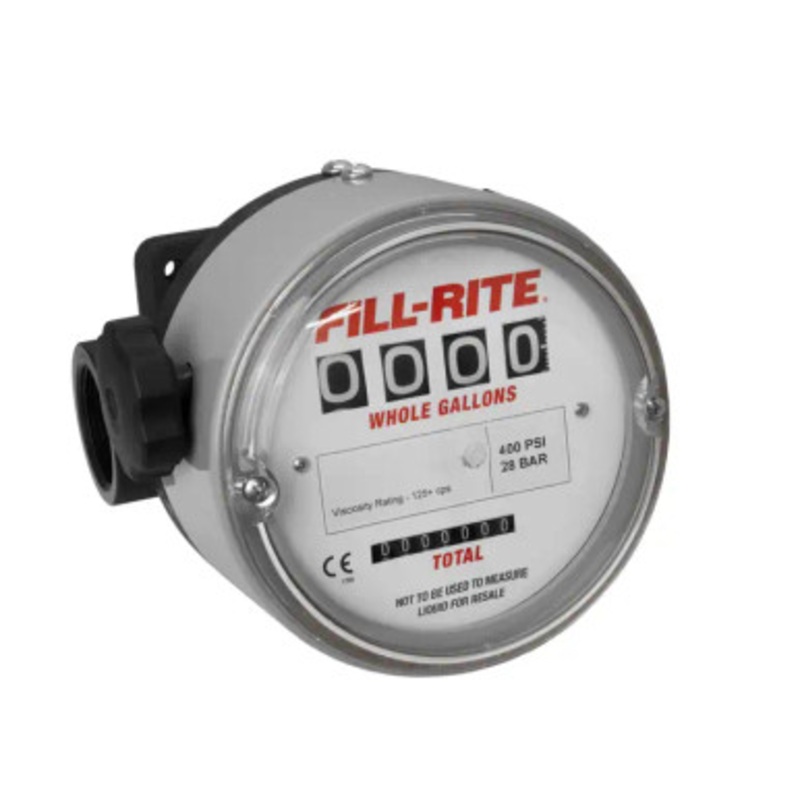 Fill-Rite TN760AN1CAB1GAF 0.6-15 GPM 1-1/2” NPT 4-Digit Mechanical Fuel Transfer Meter (Gallon)