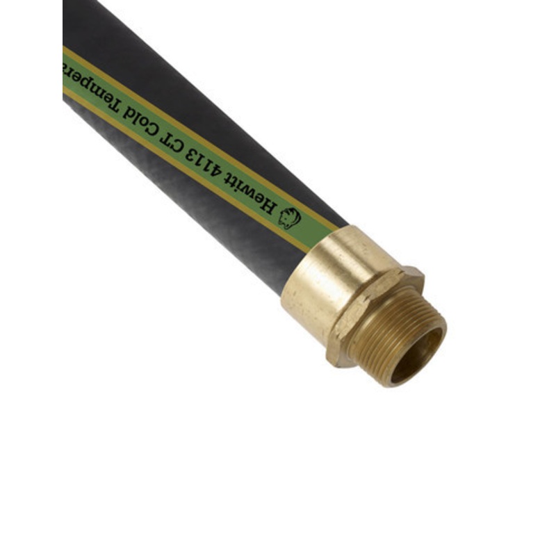 Husky CP480240CABA 3” x 20′ Male x Male NPT Hewitt 4113CT Permanent Brass Fitting Aviation Hose (Not Reuseable)