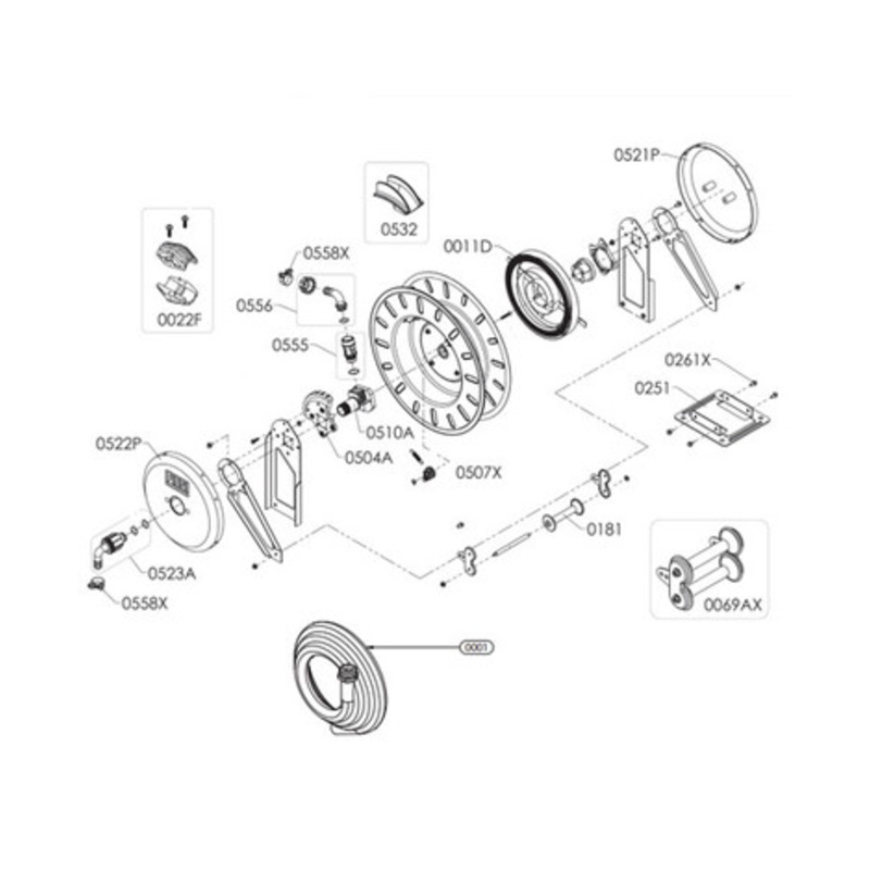 Piusi R18196000 Latch Kit for Hose Reel (Urea/Small)
