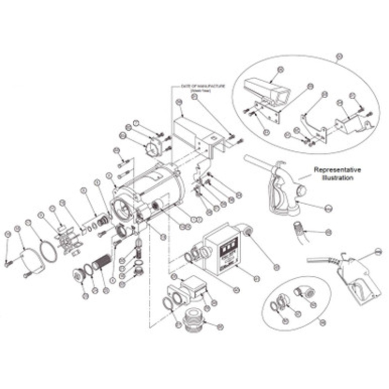 Fill-Rite 700F3149 Switch Shaft & Fork Assembly for 700 Series Pumps