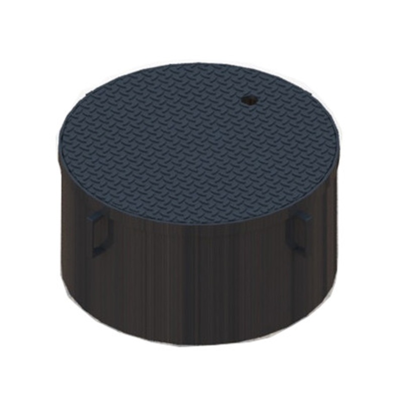 Fairfield Industries 240-HD 24” Round Access Manhole w/ Steel Frame & 12” Skirt & Diamond Plate Cover