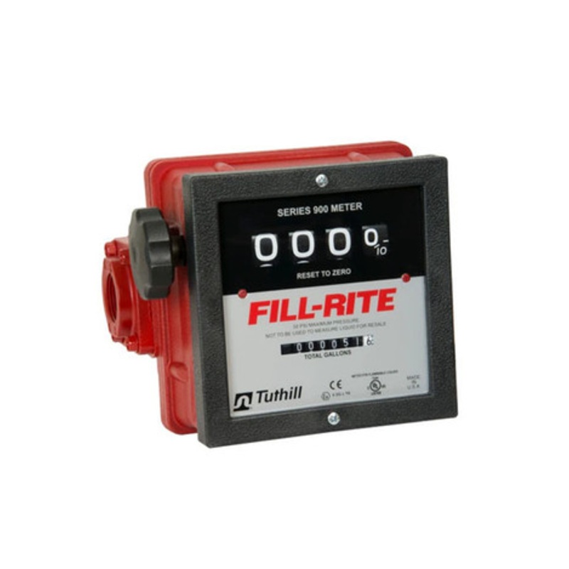 Fill-Rite 901CIMP 1” NPT 4 Wheel Heavy Duty Mechanical Flow Meter (6-40 Imperial GPM)