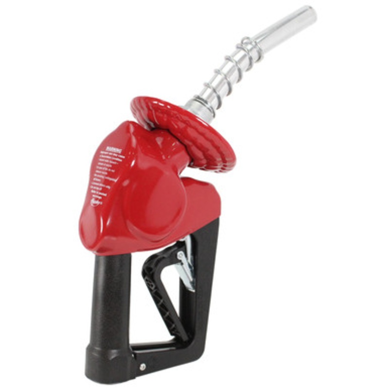 Husky E159459N 3/4” Inlet NPT X Automatic Shut-Off Unleaded Nozzle w/ Three Notch Hold Open Clip & Polymer Handguard & 001808 Waffle Splash Guard & M