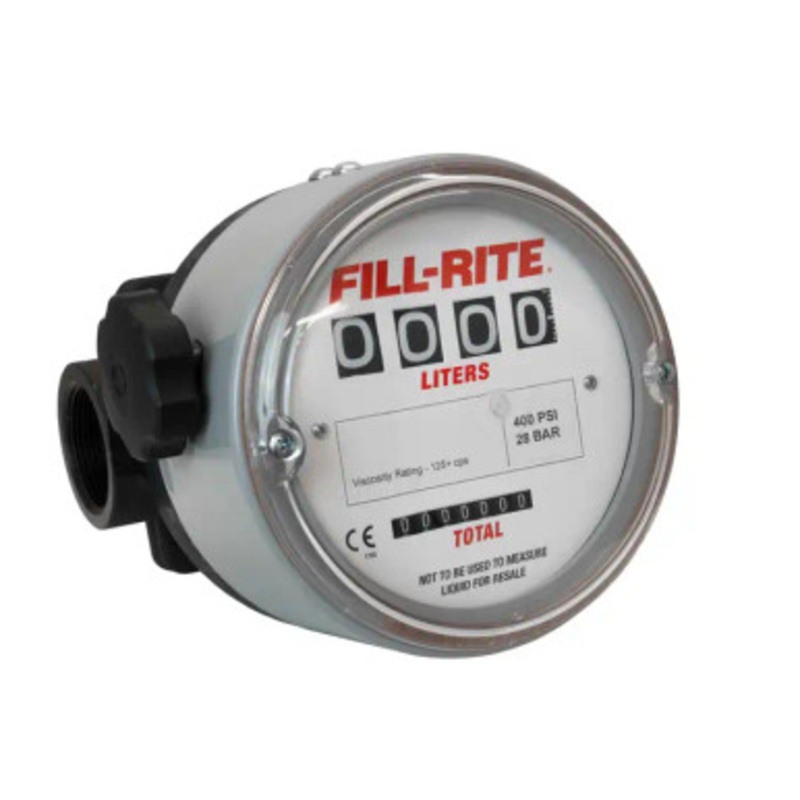 Fill-Rite TN760AN1CAB1LAF 2.3-57 LPM 1-1/2” NPT 4-Digit Mechanical Fuel Transfer Meter (Liter)