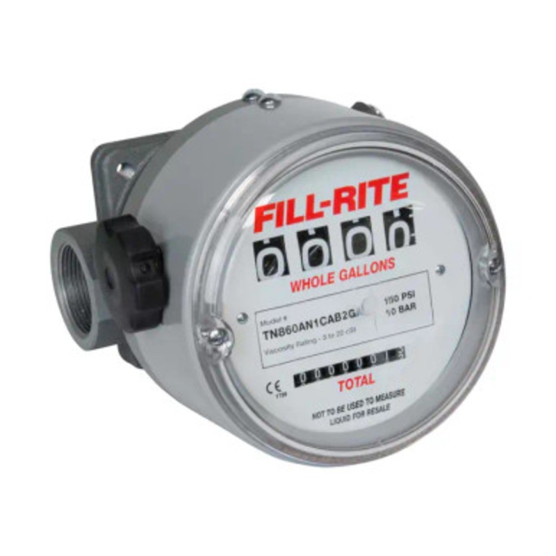Fill-Rite TN860AN1CAB2GAC 6-60 GPM 1-1/2” NPT 4-Digit Mechanical Fuel Transfer Meter (Gallon)