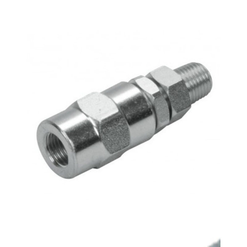Piusi F20603000 1/4” Male/Female Swivel for Air-Operated Grease Pumps
