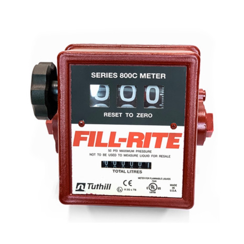 FILL-RITE FR807CL 19-76 LPM 3/4” NPT Fuel Mechanical Flow Meter (Liter)