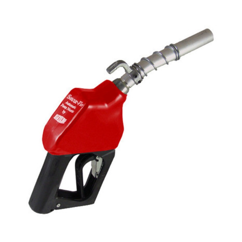 Catlow NEPNLF-H-R-F Secur-Flo 3/4 Red Farm Nozzle with 2 Step Hold Open Device & Hooks