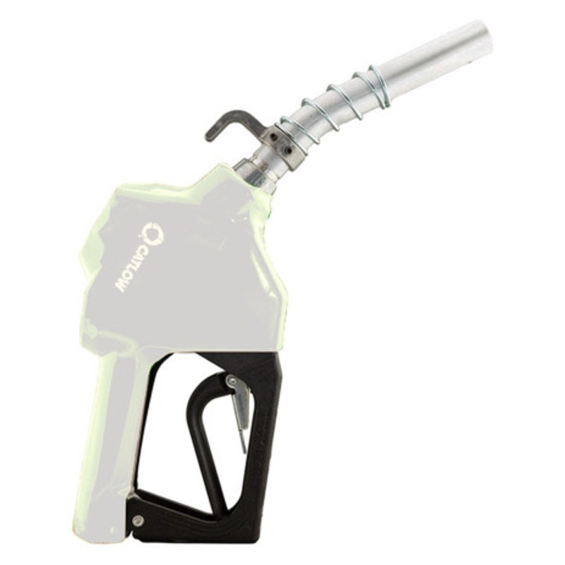 Catlow CWNEPLF-H-W Cold Weather Secur Flo Pressure Sensitive 3/4 White Auto Diesel Farm Nozzle w/ 2 Step Hold Open Device & Hook