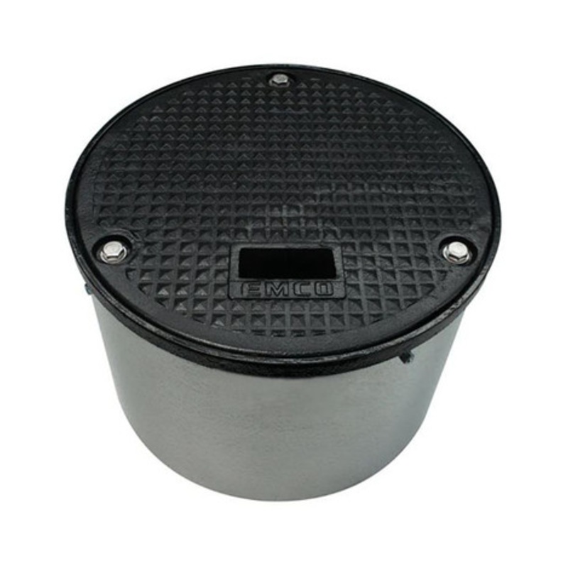 Emco A0717-018B 18” x 12” Round Steel Manhole with Cast Iron Lid