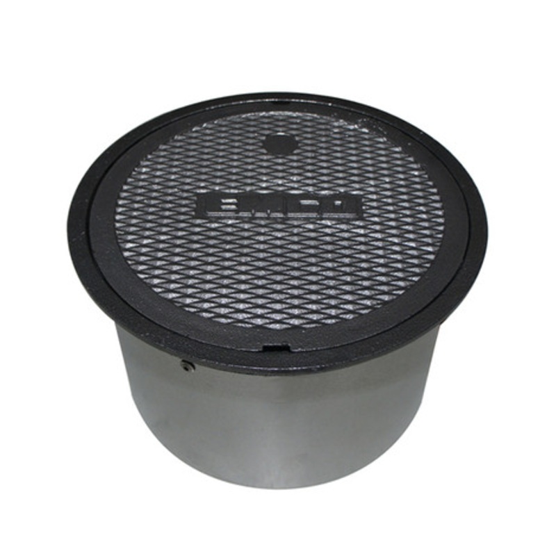 Emco A0717-122FG 12 x 12 Lay-In Round Steel Manhole w/ Cast Iron Lid