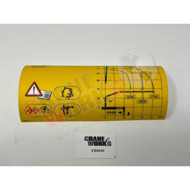 EB5690 | NEW LOAD CHART DECAL, DE-RATED