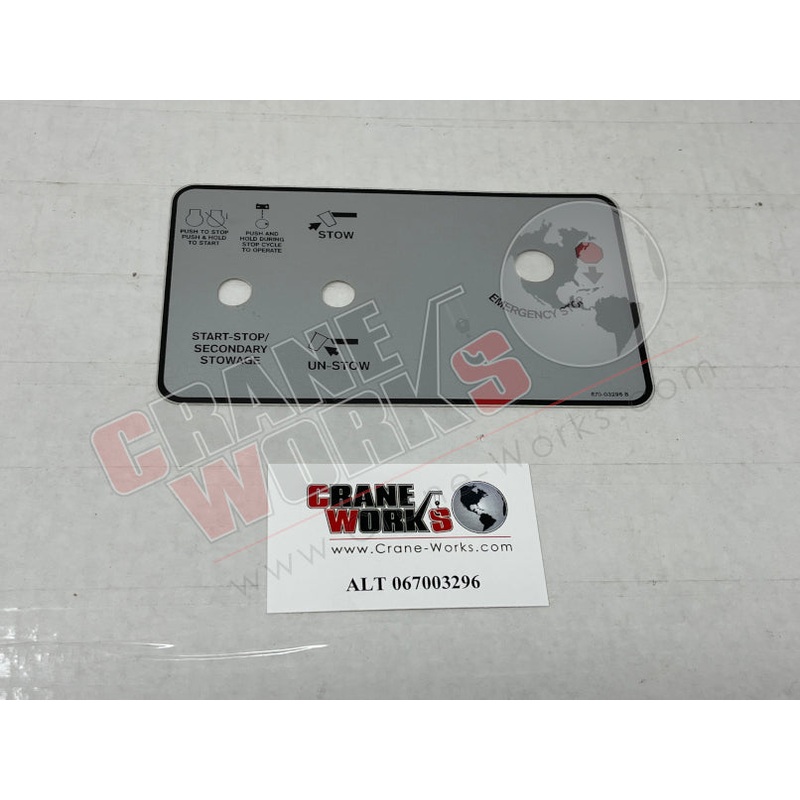 067003296 | NEW PLACARD|7″ x 4″ x 0.1″