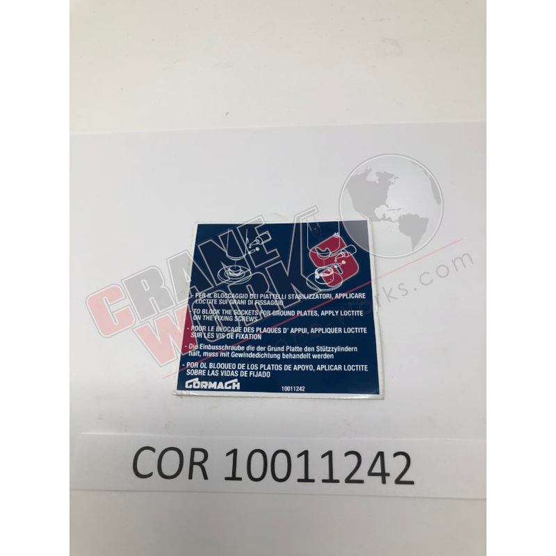 10011242 | NEW DECAL APPLY LOCTITE