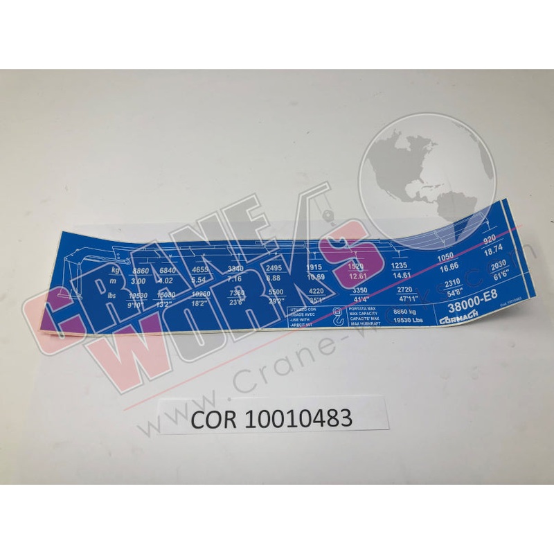 10010483 | NEW PLATE/STICKER  38000  E8   P04