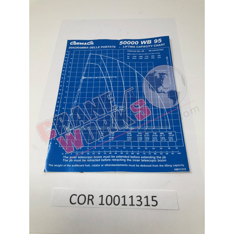 10011315 | NEW DECAL, LOAD CHART-WB95