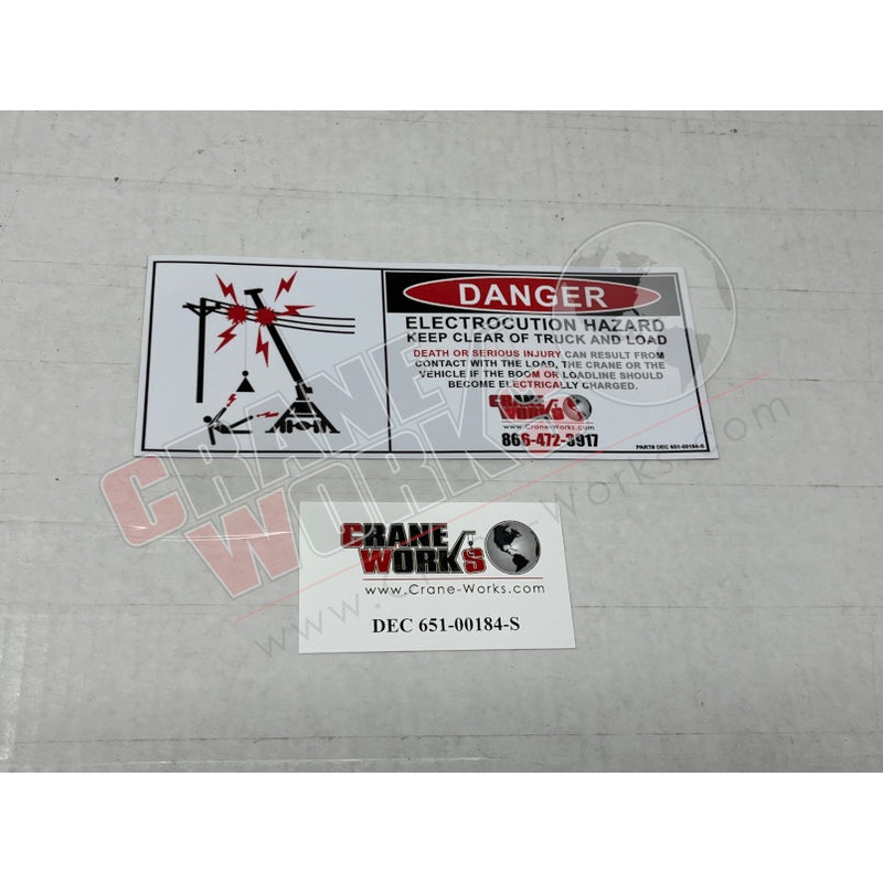 651-00184-S | NEW ELECTROCUTION DECAL 3 X 8