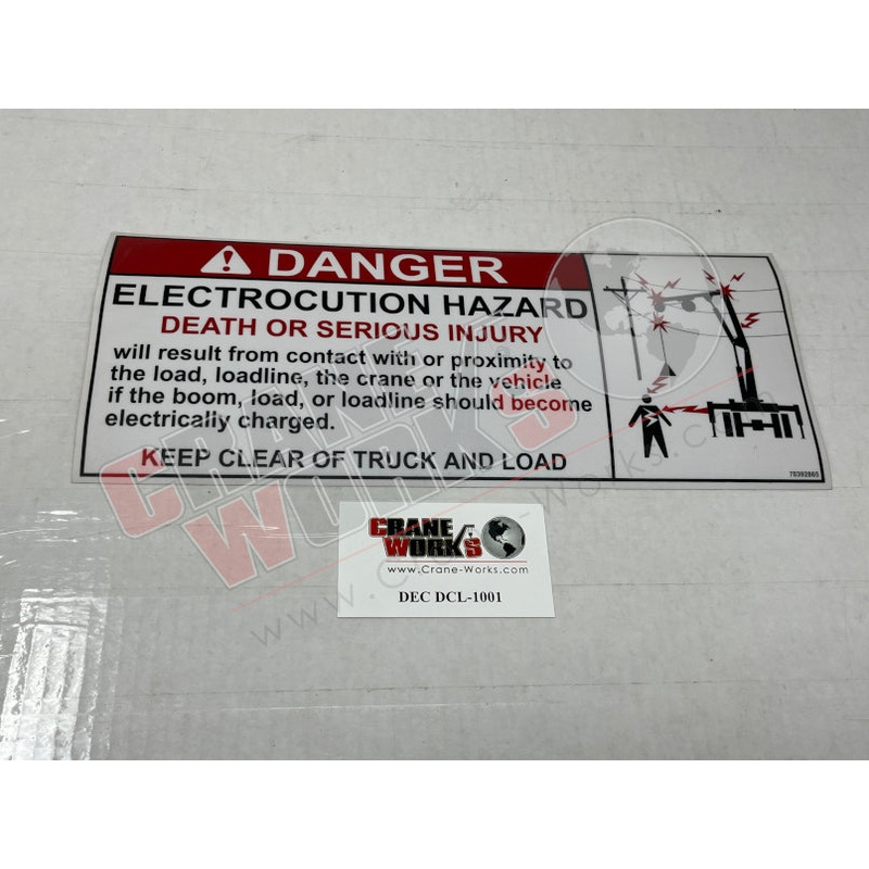 DCL-1001 | NEW ELECTROCUTION HAZARD LARGE
