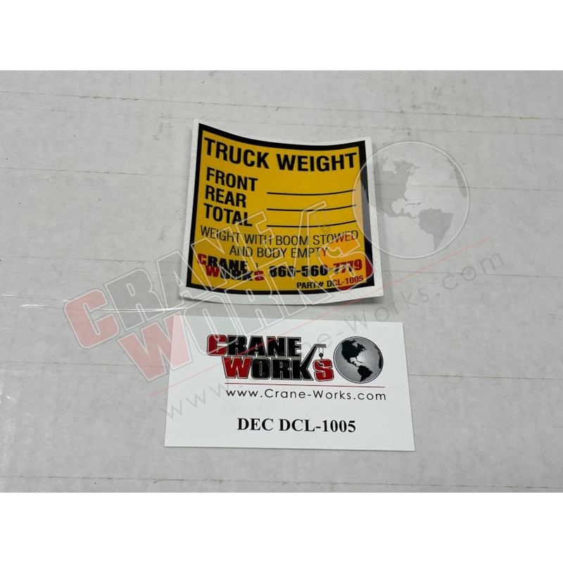 DCL-1005 | NEW TRUCK WEIGHT|3.25″ x 3.25″ x 0.1″